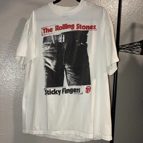 XL The Rolling Stones "Sticky Fingers" Vintage Band Tou 1980s vintage concert t-shirt, vintage, size XL, single stitch, B+ condition