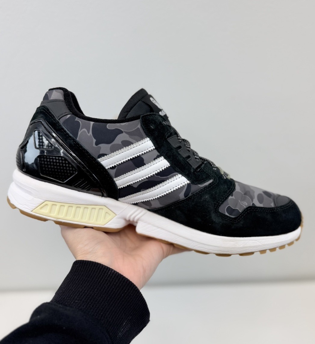 Size 10.5 - BAPE x Undefeated x adidas ZX 8000 A-ZX Series - Black Camo | Clean thumbnail 11