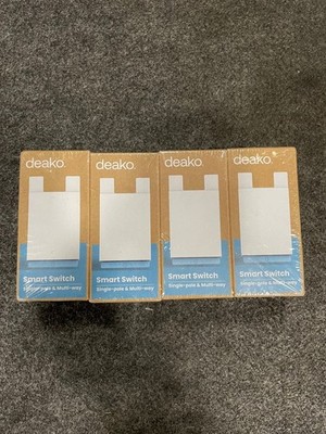 DEAKO Smart Switches Gen2 DHI Single-Pole & Multi-Way, Lot of 4