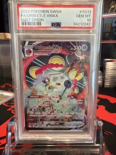 PSA 10 - 2022 POKEMON SWORD & SHIELD LOST ORIGIN TG13 FA/ORBEETLE VMAX