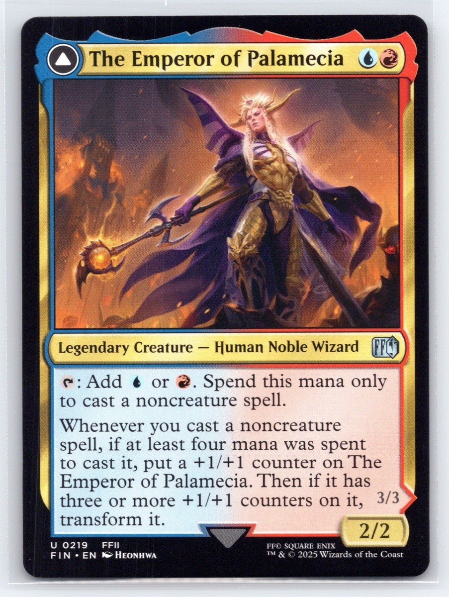 mtg final fantasy the emperor of Palamecia // The Lord Master of Hell [484] [Extended Art] [FINAL FANTASY] [Foil]  Face to Face Games Mint / near mint condition trading card  MTG - Magic: The