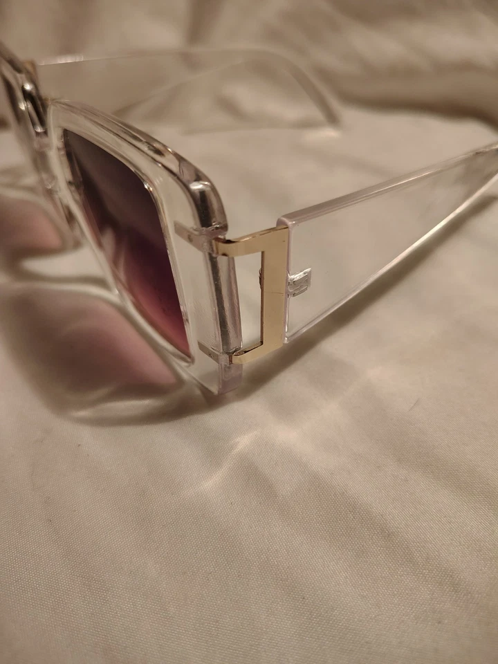 Негабаритные женские солнцезащитные очки, квадратные ретро тонированные линзы стиль 1970-х - Изображение 3 из 4