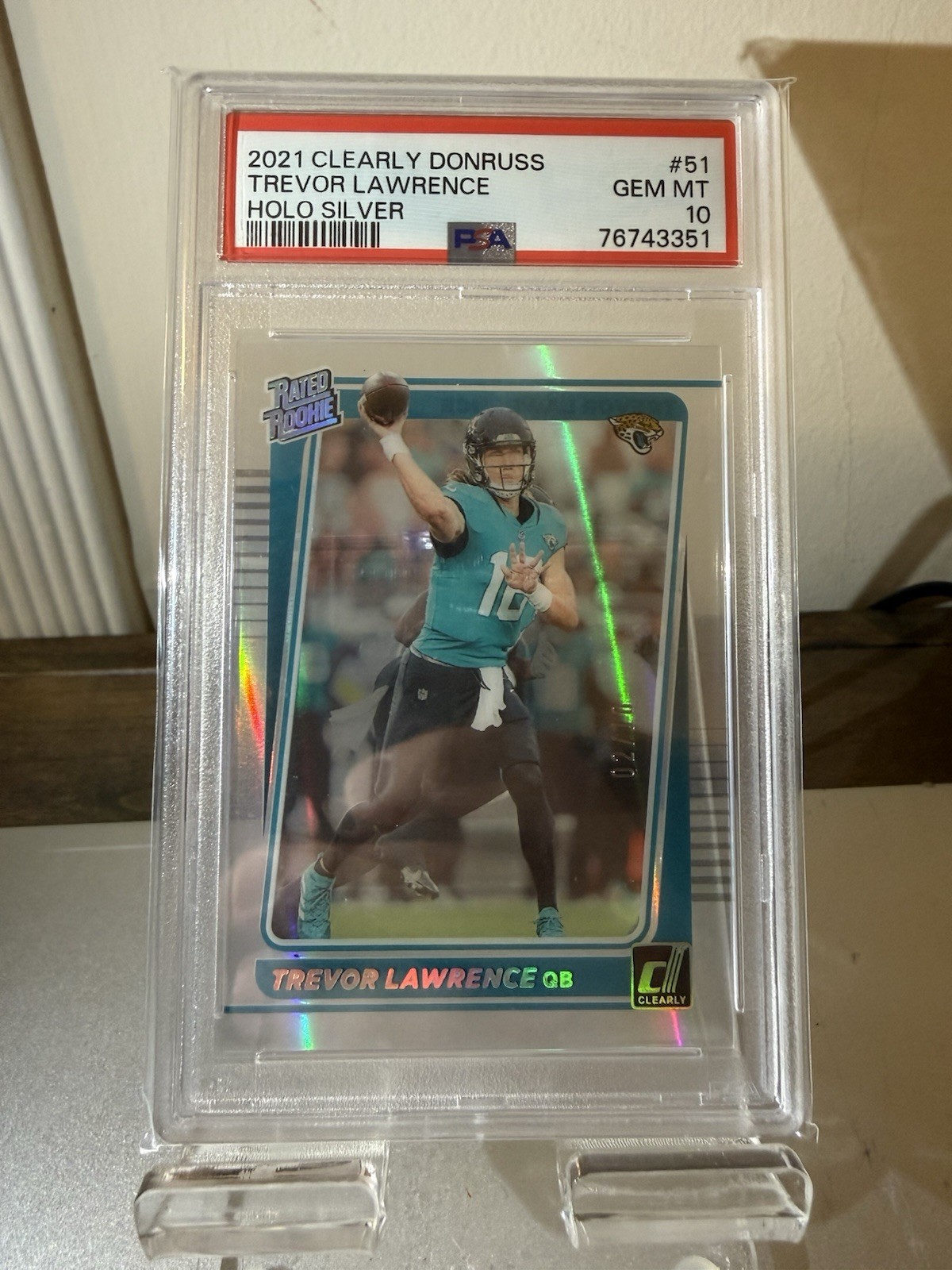 Trevor Lawrence Panini Clearly Donruss #51 Holo Silver