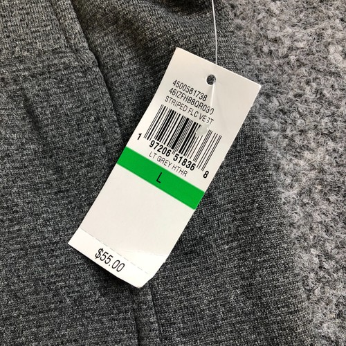Izod Vest Mens Large Gray Full Zip Performance Golf Comfort Striped FLC Pockets - Picture 3 of 10