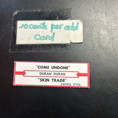 1 JUKEBOX TITLE STRIP Duran Duran Come Undone/Skin Trade CAPITOL 45 add ship.10