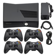 Microsoft Xbox 360 S Console 4GB 250GB 500GB Black + 1-4 Controllers + USA