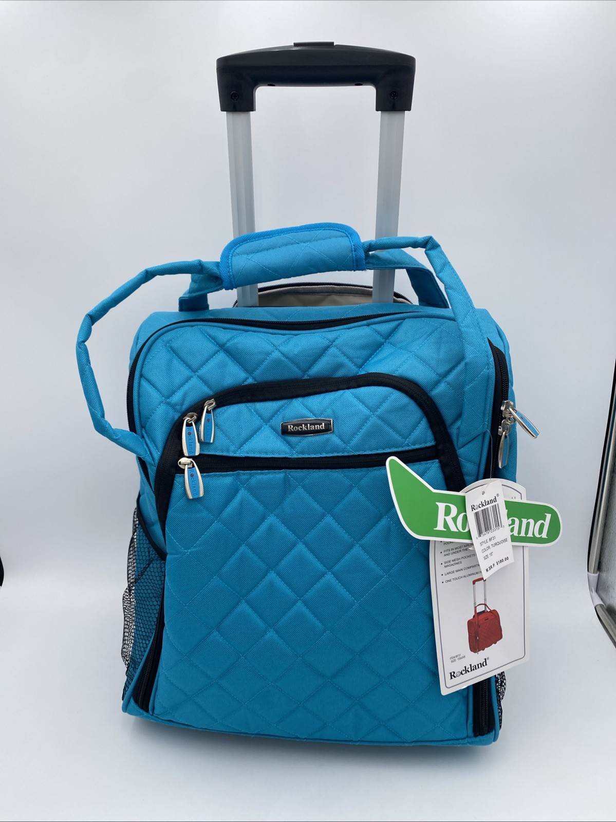 Rockland Melrose Upright Wheeled Underseater Carry-On Luggag