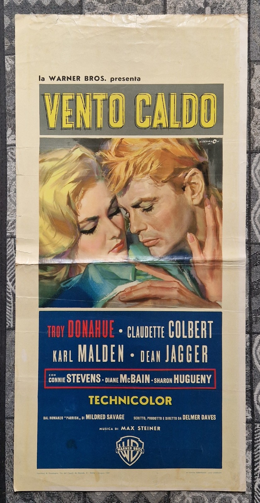 Locandina originale film Vento caldo (1961) - Regia di Delmer Daves