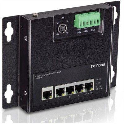 TRENDnet TI-PG50F 5-Port Industrial PoE+ Gigabit wandmontierbarer Access Switch