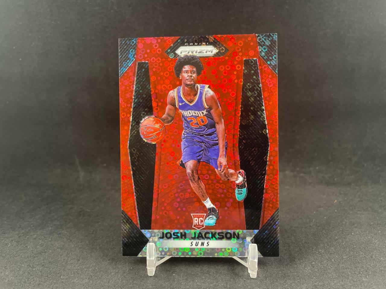2017-18 PANINI PRIZM JOSH JACKSON #61 ROOKIE FAST BREAK RED DISCO 97/125 PISTONS
