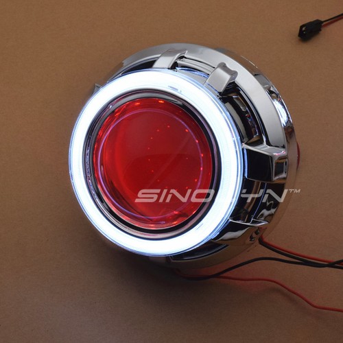 LED Angel Eyes Devil Eye Car Projector Lens Bi-xenon Headlight DRL Auto Tuning - Bild 9 von 12