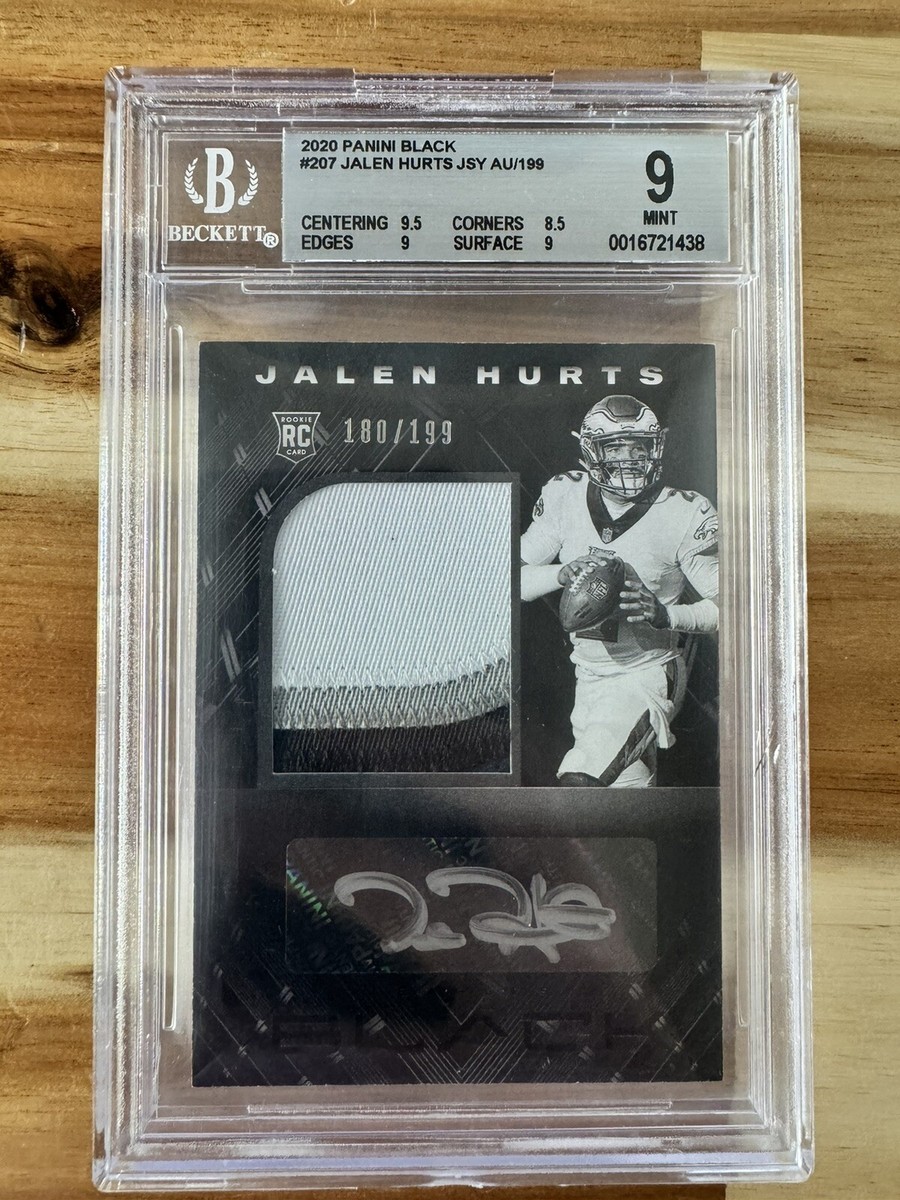 2020 Panini Black JALEN HURTS /199 Auto Patch Rookie RC RPA #207 