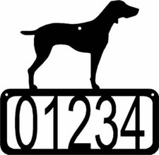 Weimaraner Dog House Address Sign - Made in USA