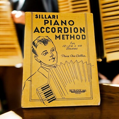 1938 Dealers Sample Sillari Piano Accordion Method for 12-24 and 48 Basses  