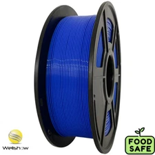 WELLSHOW PLA Filament 1.75mm Blue PLA Food Safe 3d Printer Filament,2.2lbs