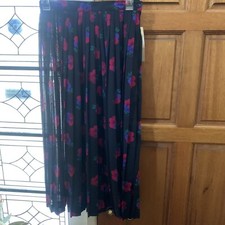 Vtg Pendleton Country Sophisticates Pleated Floral Skirt 6P USA Made 90