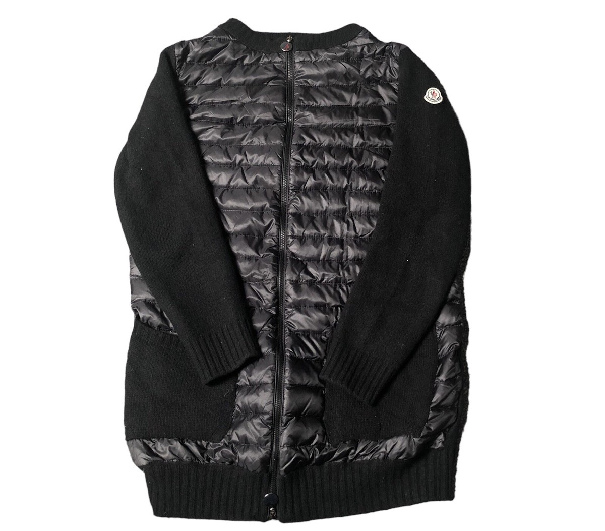 moncler padded long cardigan