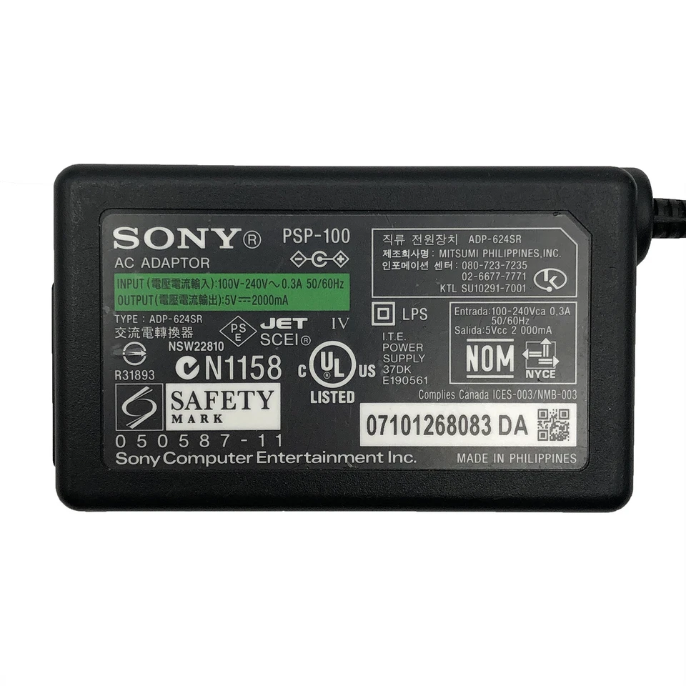Adaptador de corriente alterna original Sony para Sony PSP Go PSP-N1000 PSP-N1001 PSP-N1002 Foto 2 de 4