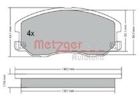 Original Metzger Bremsbelagsatz Scheibenbremse 1170358 FüR Chevrolet Opel