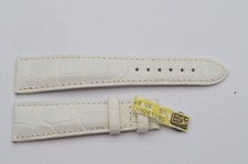 Chopard Vintage Cuir Bracelet 21MM Fermeture Boucle Ardillon 16MM Neuf Blanc De