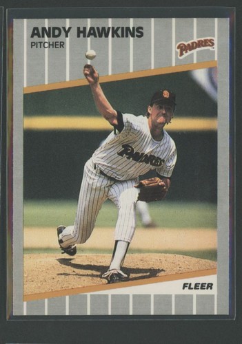 1989 Fleer Andy Hawkins San Diego Padres #307