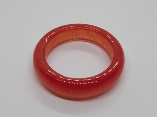Bague En Résine Brun-orangé - Taille 55, Jamais Portée, Reflets Changeants - Neuf Sans Emballage
