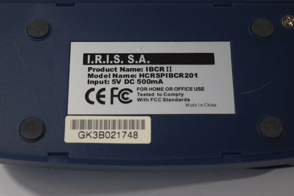 Iris Business Card Reader SA IBCR II Model HCRSPIBCR201 Not tested - Image 4 of 4