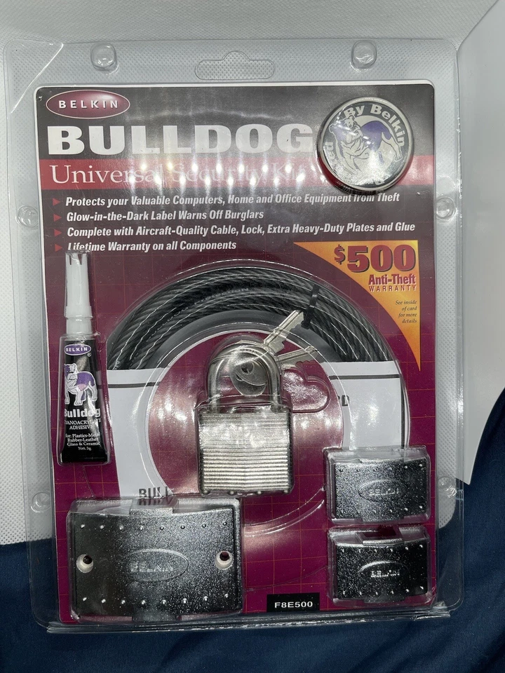 Kit de seguridad universal Belkin Bulldog brilla en la oscuridad computadora con bloqueo de alta resistencia Foto 2 de 4
