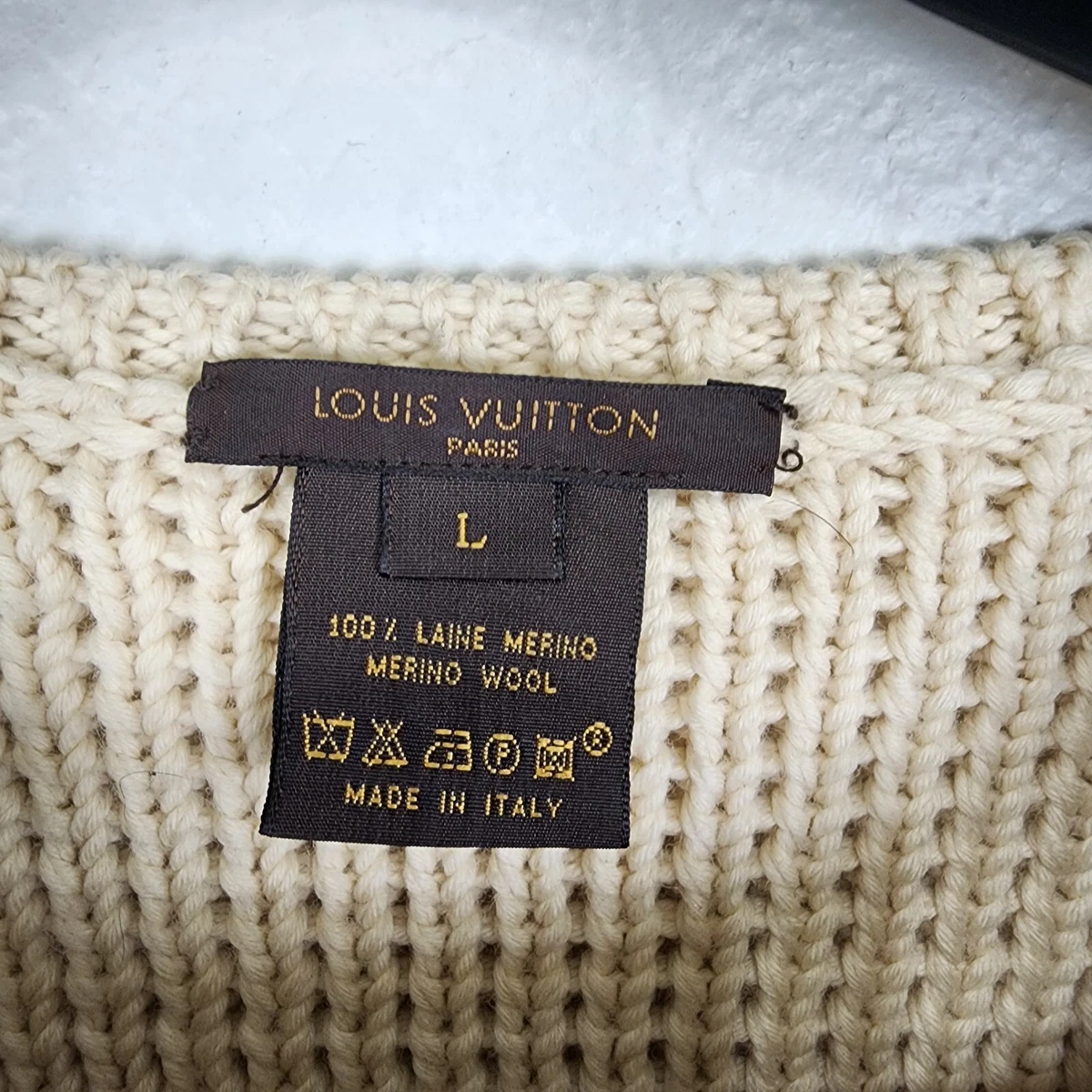 Louis Vuitton 100% Laine Merino Wool Crew Neck Sweater Size L | eBay