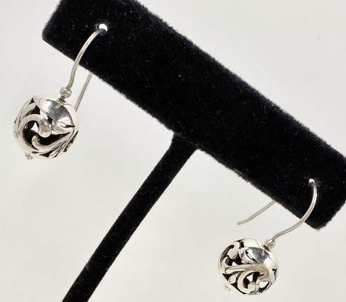 SILPADA W0718 STERLING 925 SIMPLE DELIGHT FILIGREE BALL BEAD EARRINGS (T503) - Picture 7 of 8