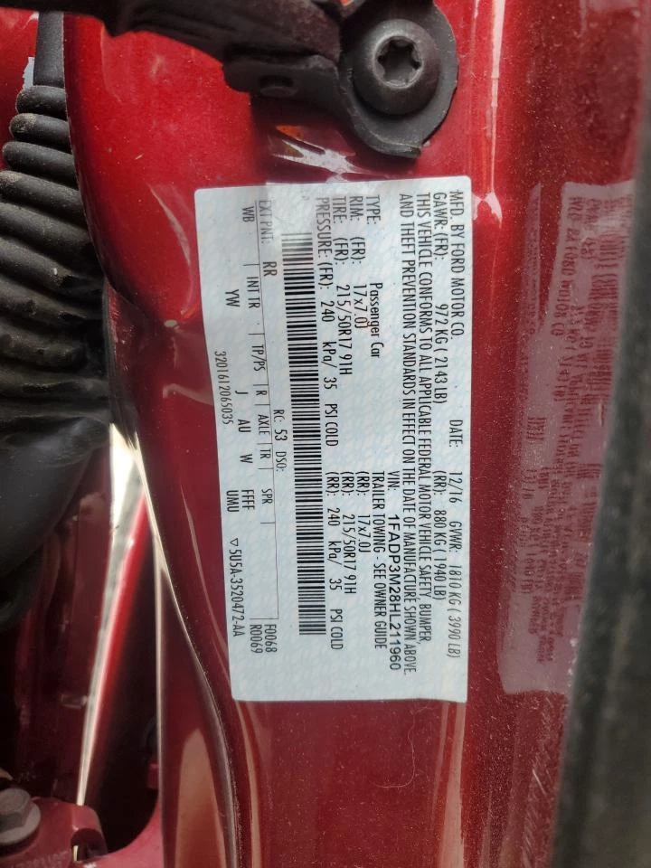 Guantera usada se adapta a: Ford Focus 2017 grado A Foto 4 de 4