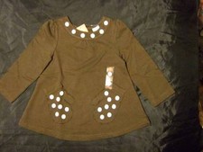 NWT Gymboree WINTER SNOWFLAKE Brown knit top w/ mitten pockets Girls 3 3T