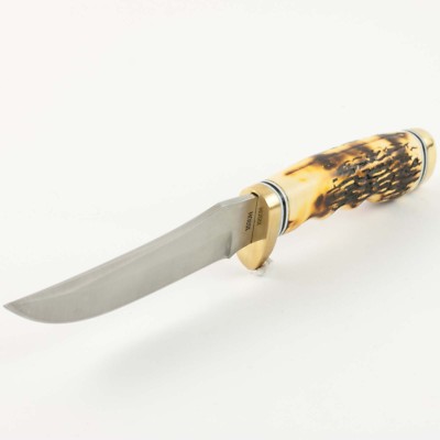 ③ウイグルナイフ　黄色　インテリア　カシュガル　ビンテージ　小刀　鞘付き　希少 Schrade Uncle Henry Golden Spike Fixed Knife 153uh New Stag Handle