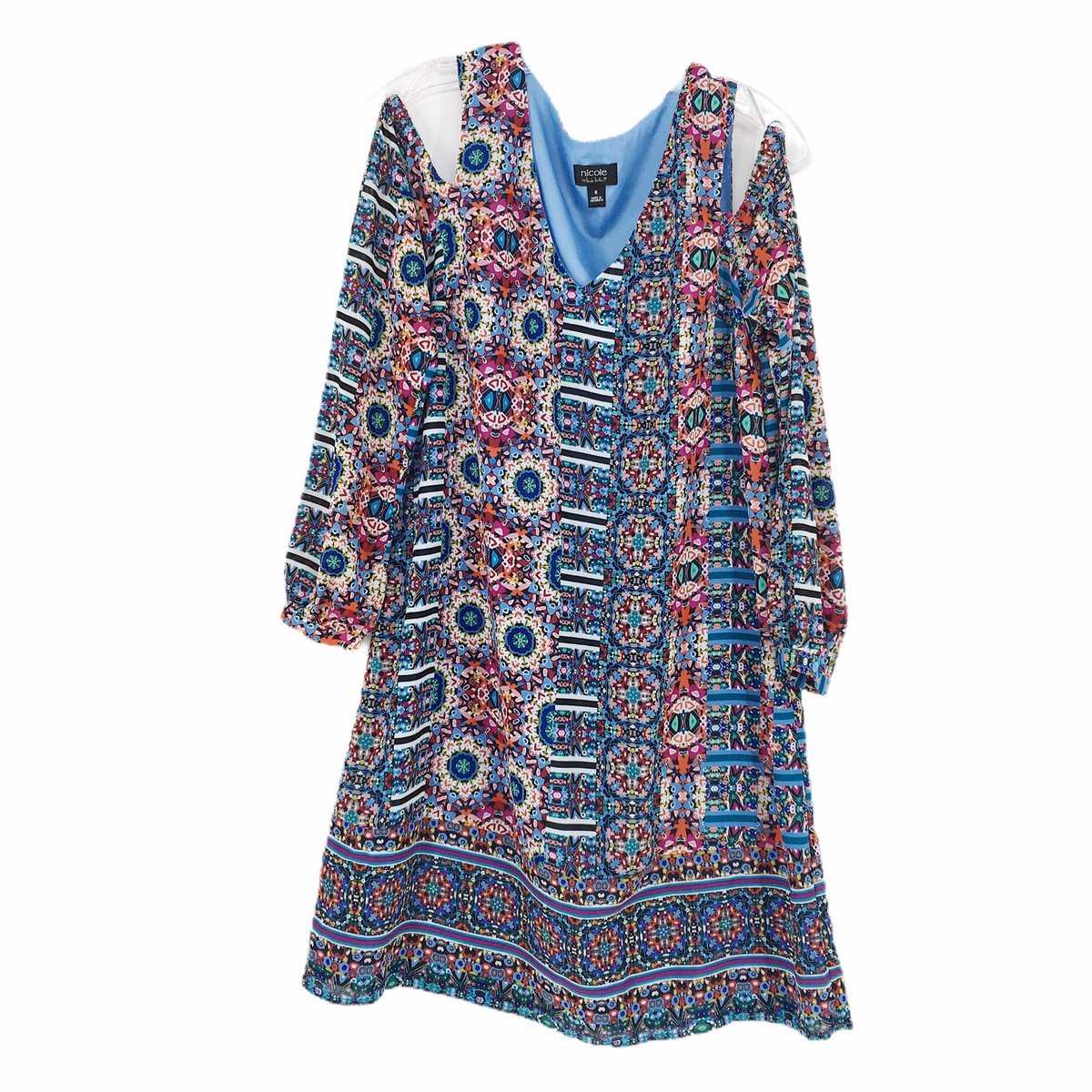 Kaleidoscope cold top shoulder dress