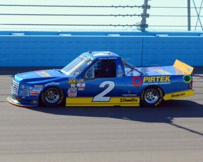 #ad #ad AUSTIN CINDRIC #2 PIRTEK TRUCK RACING ON TRACK 8X10 GLOSSY PHOTO #S7B $2.69