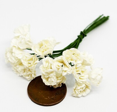 Puppenhaus Weißpapier Nelke Blumen 20er Bündel Maßstab 1:12 Garten Tumdee