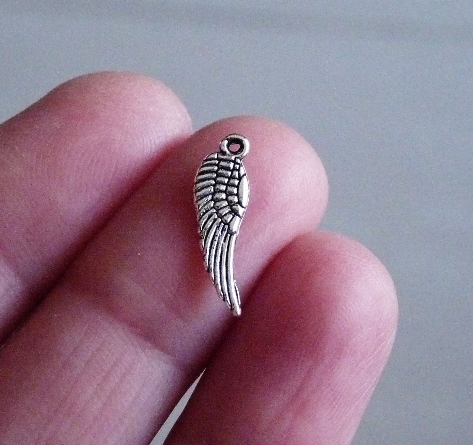 15Pcs Small Angel Wing Charms for Bracelet and Necklace Pendant Antique