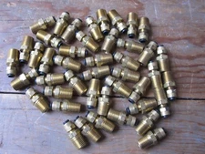 Forty Four Brass Couplings to Connect Tubing to Pipe