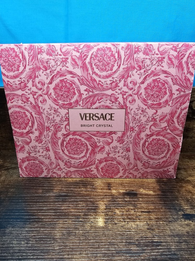 Versace Bright Crystal Eau De Toilette Spray 1.7 Oz Body Lotion 1.7 Oz Bath Gel