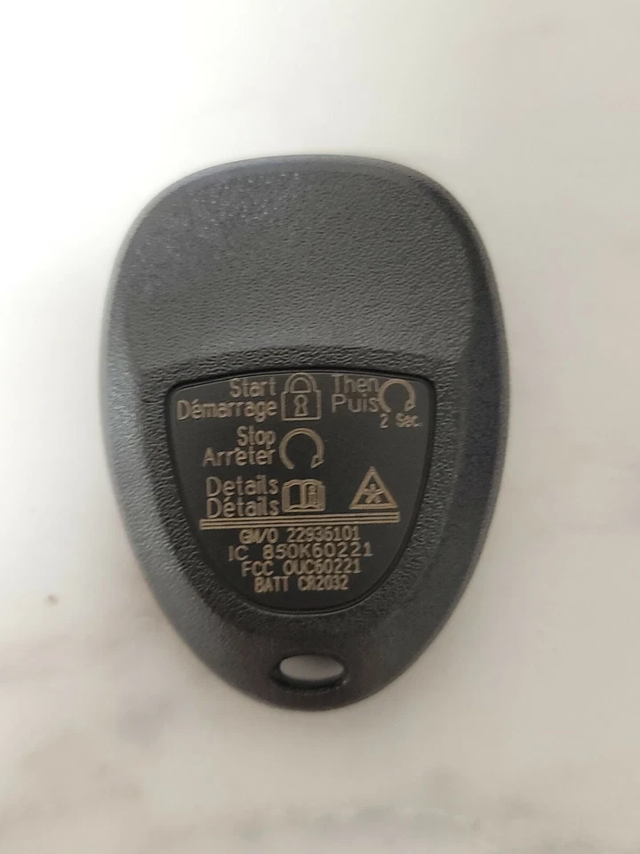 ORIGINAL GMC CHEVROLET CADILLAC BUICK 07-17 OEM KEY LESS ENTRY REMOTE GM FOB USA - Image 2 of 2