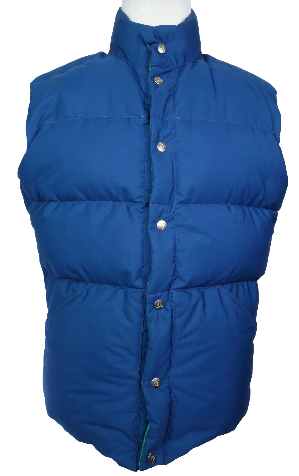 Vintage Gerry Vest Men Size Medium Blue Down Puffer Outdoor Made in USA 1980-70s