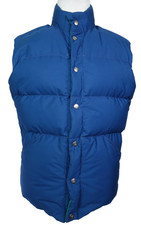 Vintage Gerry Vest Men Size Medium Blue Down Puffer Outdoor Made in USA 1980-70s