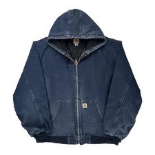 Made In USA Carhartt Tall Jacket - 2XL Blue Cotton