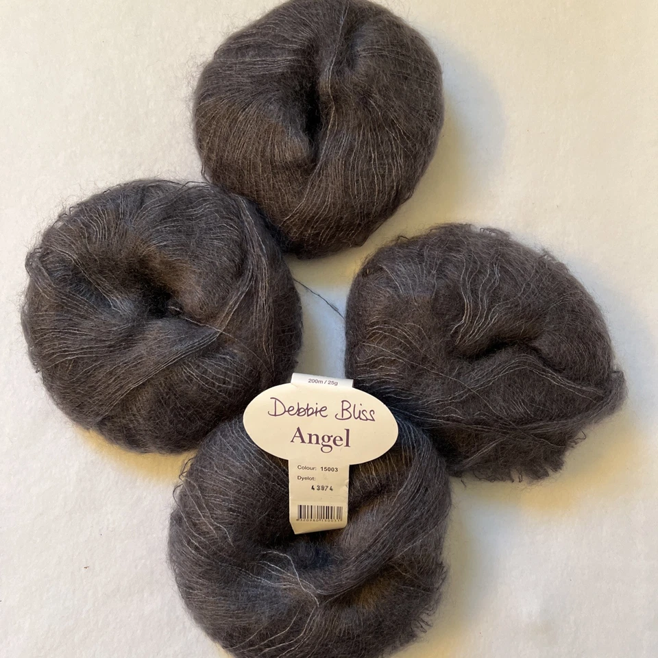 4 Balls Debbie Bliss Angel Yarn Color 15003 2ply lace Super Kid Mohair and Silk - Image 2 of 4