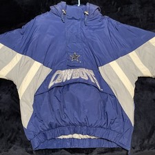 Brand New Never Worn Blue, Gray White XL Dallas Cowboys Starter Jacket