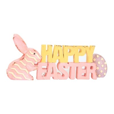 Happy Easter Eggs Bunny Resin Craft Centerpiece Tabletop Holiday Decorations