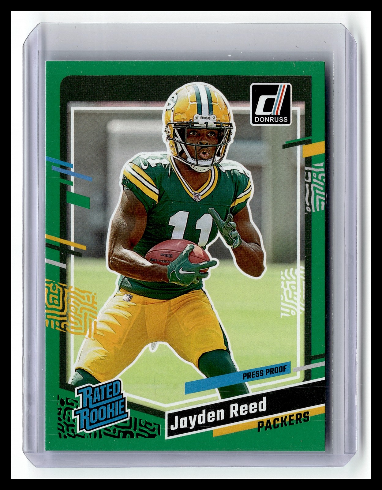 2023 Donruss Jayden Reed Press Proof Green #334