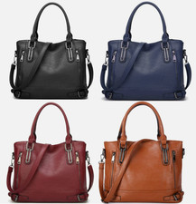 Ladies Handbag Work Bag Zip Large Women Designer Faux Leather Shoulder Bag