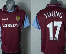 Aston Villa Young Jersey 2006/2007 Home Football Soccer Mens Retro Shirt Size S