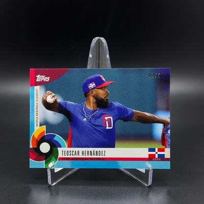 2023 Topps World Baseball Classic Global Stars - Teoscar Hernandez #37 Aqua Blue